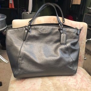 Pewter Coach purse.